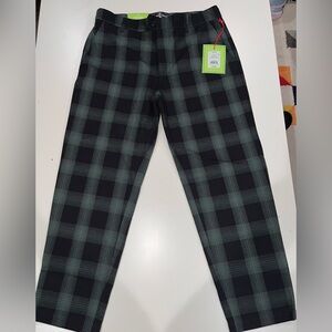 Houston White Green and Black Plaid Pants